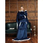 Wearable Wool TV Blanket With Sleeves To Keep Warm And Soft Plush